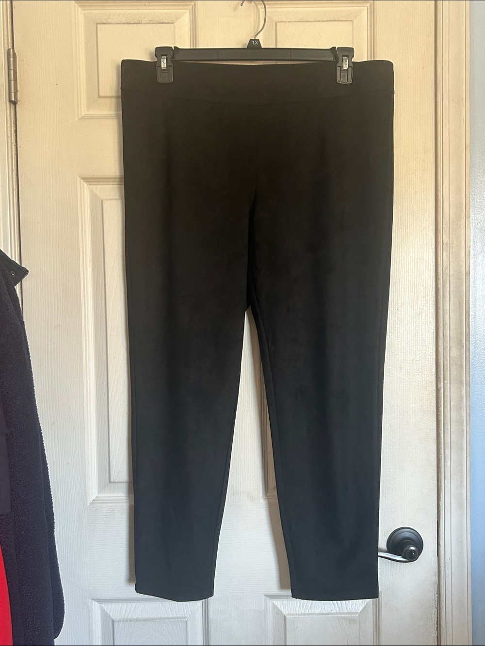 NWT Hearts of palm black faux suede pull on pants size XL petite